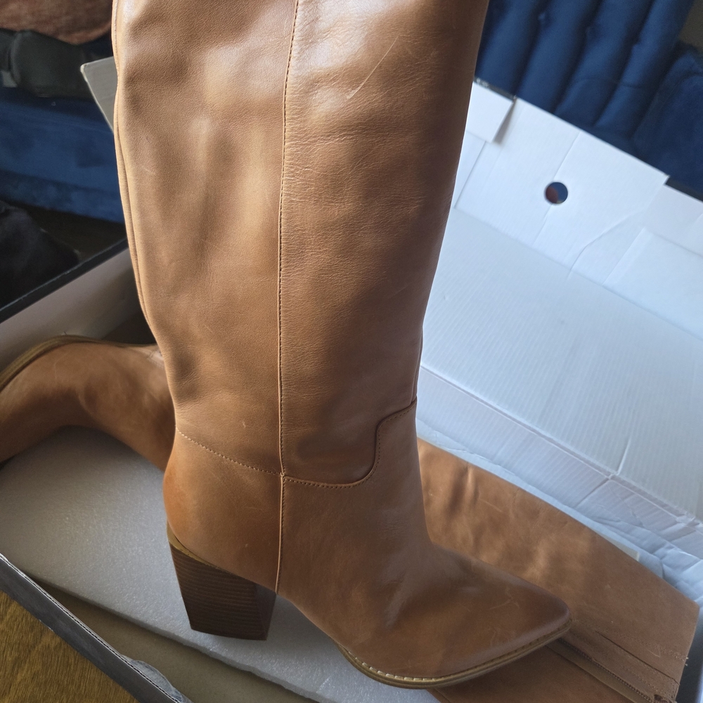 Beautiful Brown Leather Nine West Knee-High Boots